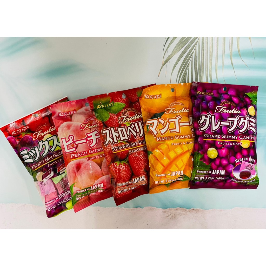 春日井 Kasugai 芒果軟糖/水蜜桃軟糖/葡萄軟糖/草莓軟糖/綜合風味 水果軟糖