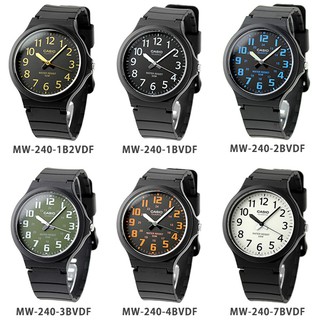 男錶 學生錶 CASIO 卡西歐指針大錶徑復古錶款 MW-240 MW-240-1B 防水 台灣公司貨保固一年