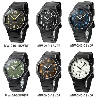 男錶 學生錶 CASIO 卡西歐指針大錶徑復古錶款 MW-240 MW-240-1B 防水 臺灣公司貨保固一年