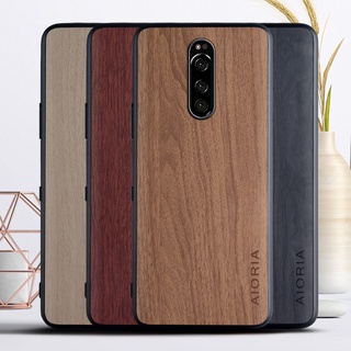 索尼 Xperia 1 XZ4 保護殼木紋皮 TPU+ PC 保護套 3in1 材料