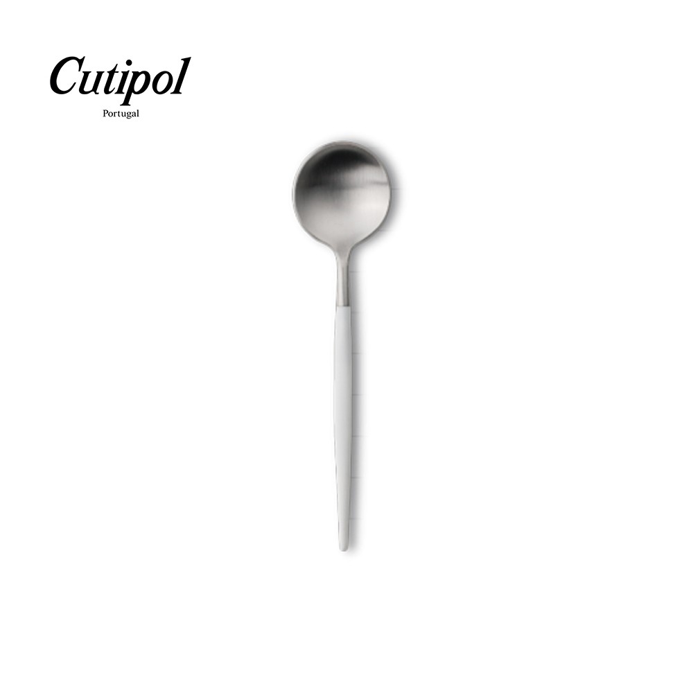 葡萄牙Cutipol GOA系列 白柄霧面不銹鋼-12cm咖啡匙