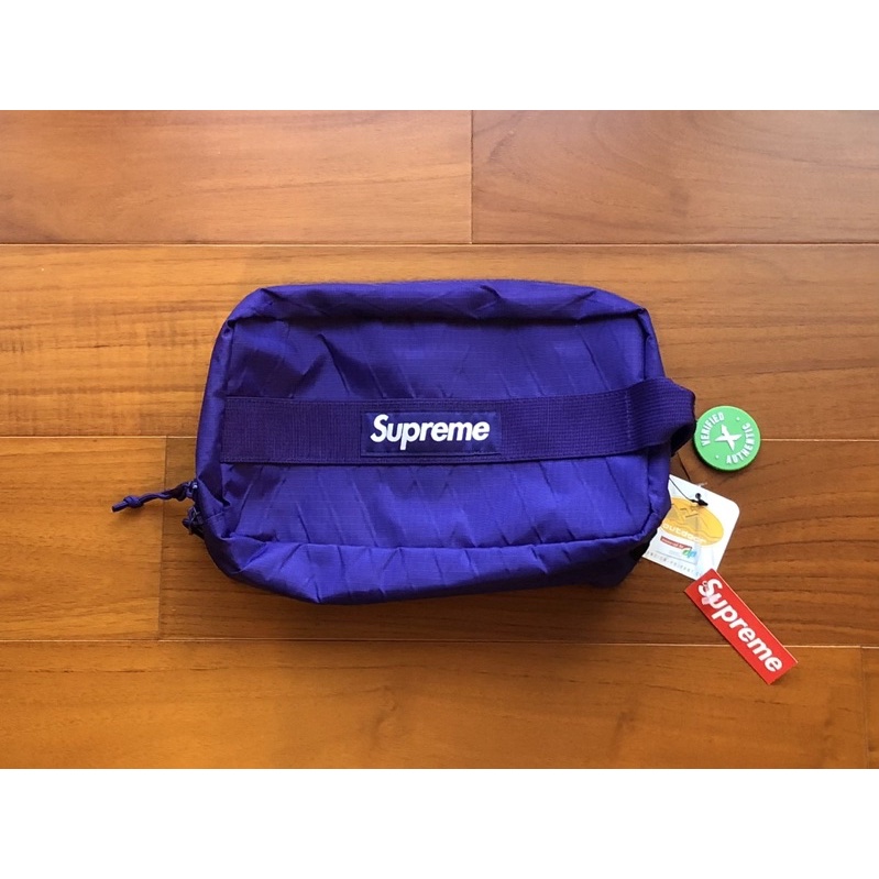 2018 F/W Supreme 45th Utility Bag 紫色 透明包 化妝包 隨身小包