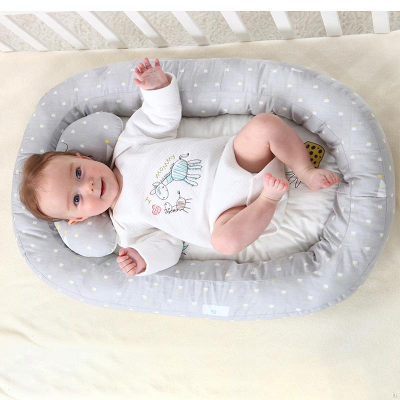 純棉便攜式嬰兒床 中床可拆洗 新生兒寶寶睡覺神器 可折疊仿生床【IU貝嬰屋】