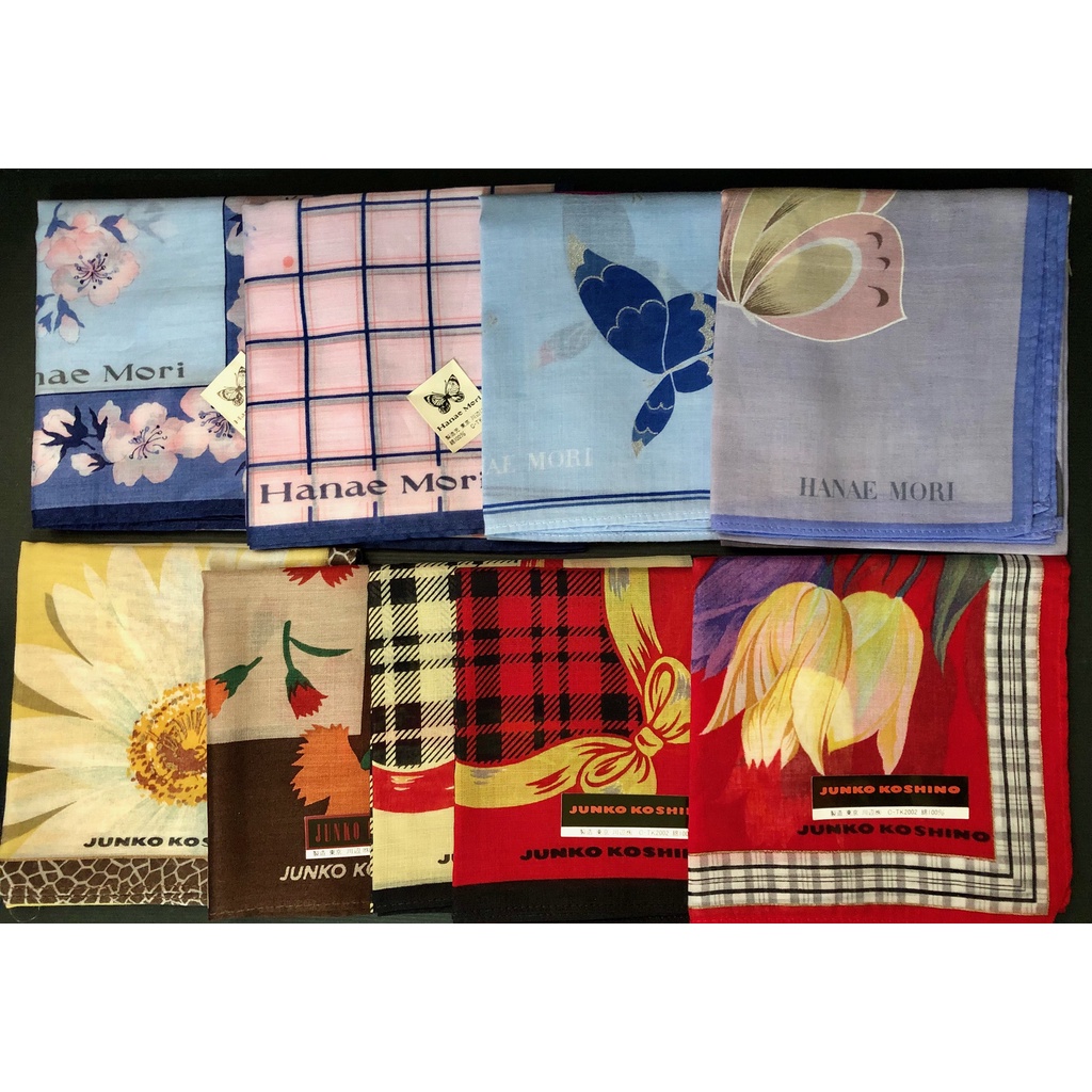 日本手帕 220913 日本帶回 HM 森英惠 JUNKO KOSHINO 日本製  手帕 大方巾 領巾 絲巾