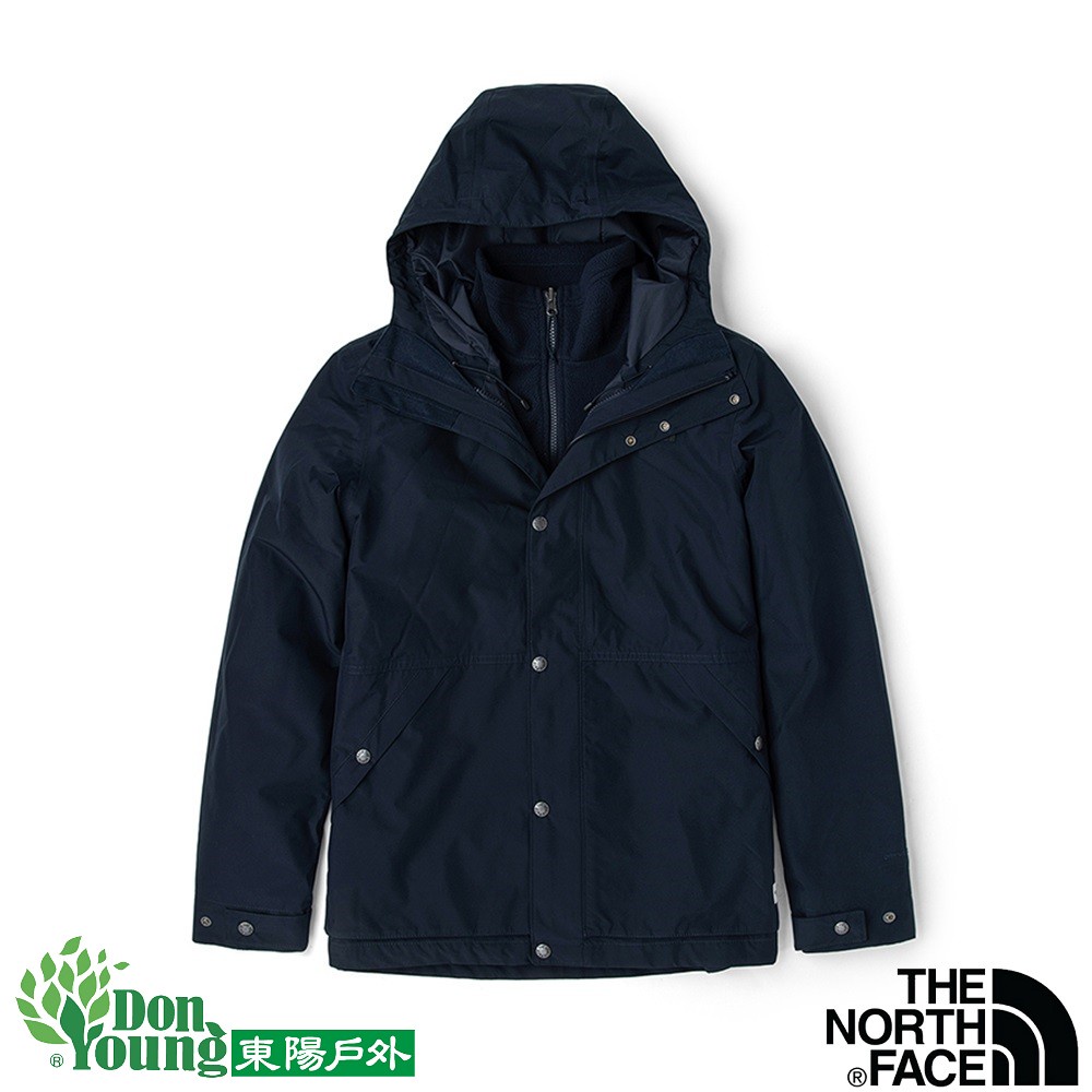 【THE NORTH FACE】秋冬新款北面北臉男款防水透氣連帽三合一外套 4NGY