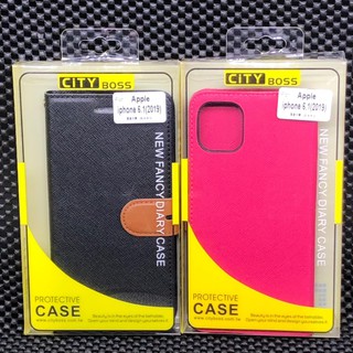 City boss IPhone 11 6.1吋 手機保護套 側掀皮套 保護套 斜立支架保護殼 韓風 有磁扣