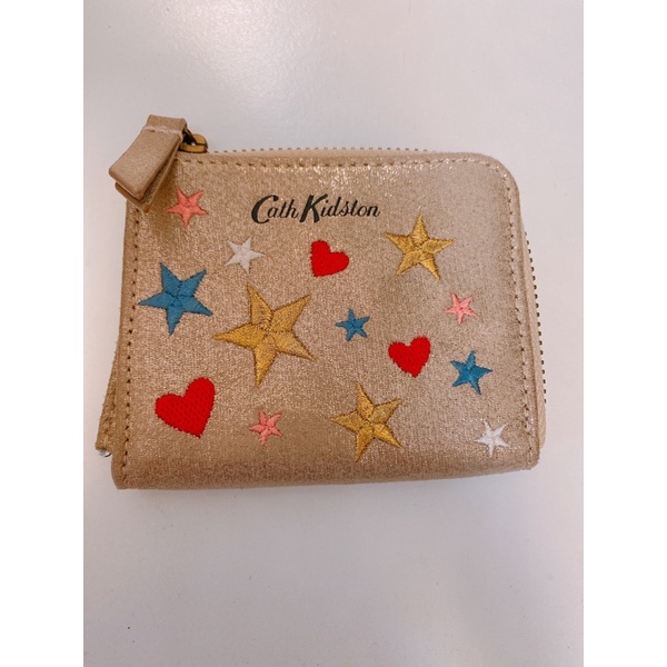 Cath Kidston金色刺繡星星零錢包