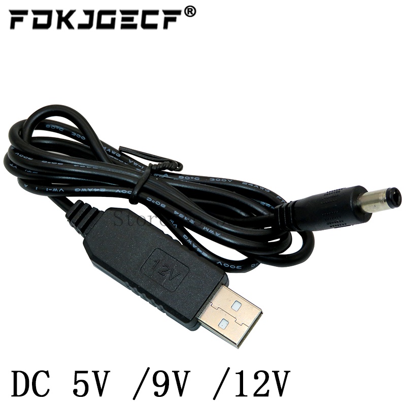 Usb 電源升壓線直流 5v 轉直流 9v / 12v 升壓模塊 Usb 轉換器適配器電纜 2.1x5.5mm 插頭