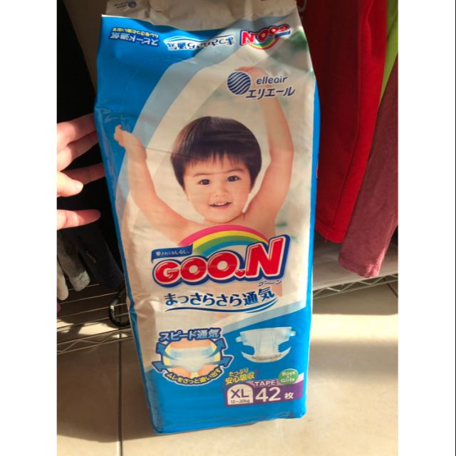 Goo.n 大王紙尿褲境內版 新款通氣（黏貼）M64×4包，面交有優惠