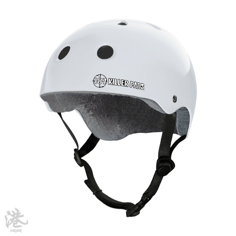 187護具/安全帽 PRO SKATE HELMET W/ SWEATSAVER LINER 鏡面白