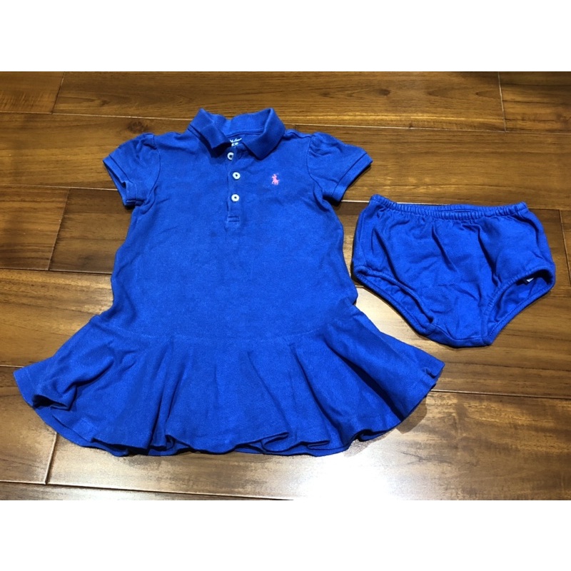 ［丸子］Polo Ralph Lauren 經典小馬POLO 藍色洋裝