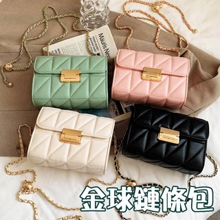 女生包包 包包女 小香風包包 小金球包包 小方包 鏈條包 皮革包包 側揹包女 斜揹包女 歐美包包 晚宴包 大品牌 017