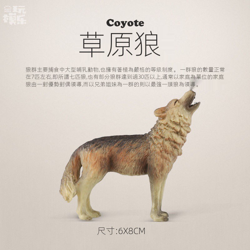 條野太郎 怪獸擺件 仿真玩具 現貨出售 仿真野狼動物模型實心塑膠大灰狼草原狼恐狼野生動物模型兒童玩具 生日禮物 蝦皮購物