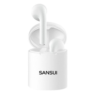 售出不退-SANSUI山水真無線藍芽黑色耳機SBT-X01