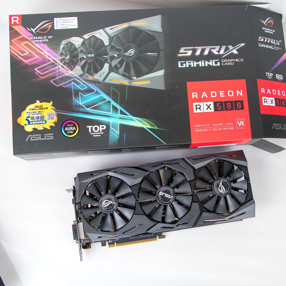 ASUS 華碩 ROG-STRIX-RX580-T8G-GAMING 顯示卡 卡王