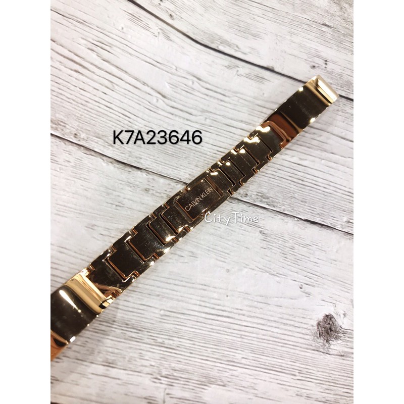 福利品NG-現貨 CK原廠錶帶 K7A23646 玫瑰金鋼帶