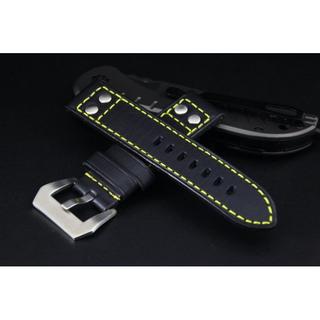 168錶帶配件~ 20mm 直身Hamilton 的新衣,banda軍錶飛行風格鉚釘黑色真皮錶帶