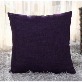 [HOME] 抱枕 45*45cm 紫色 北歐風 zakka 素色抱枕 亞麻抱枕 沙發靠枕 辦公室靠墊 裝飾 含芯