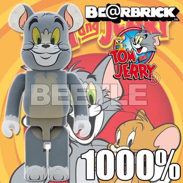 BEETLE BE@RBRICK TOM AND JERRY 湯姆與傑利 湯姆貓 植絨 庫柏力克熊 1000%