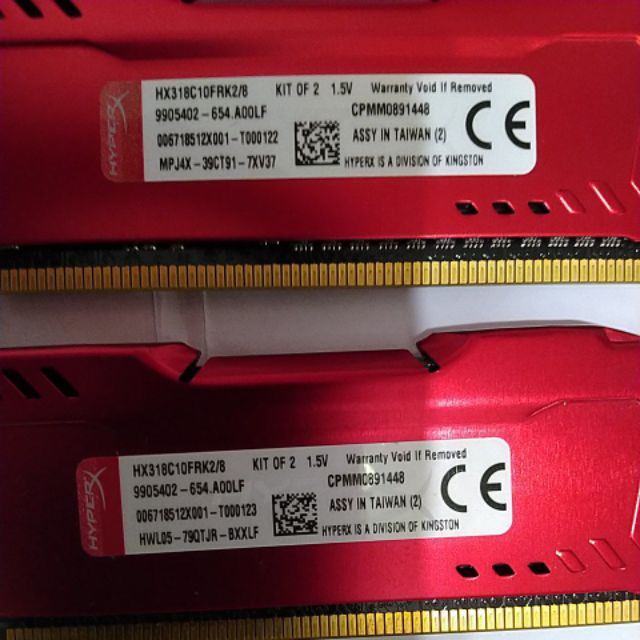 金士頓 HyperX FURY DDR3 1866 8G KIT (4G * 2) RAM Kingston 超頻記憶體