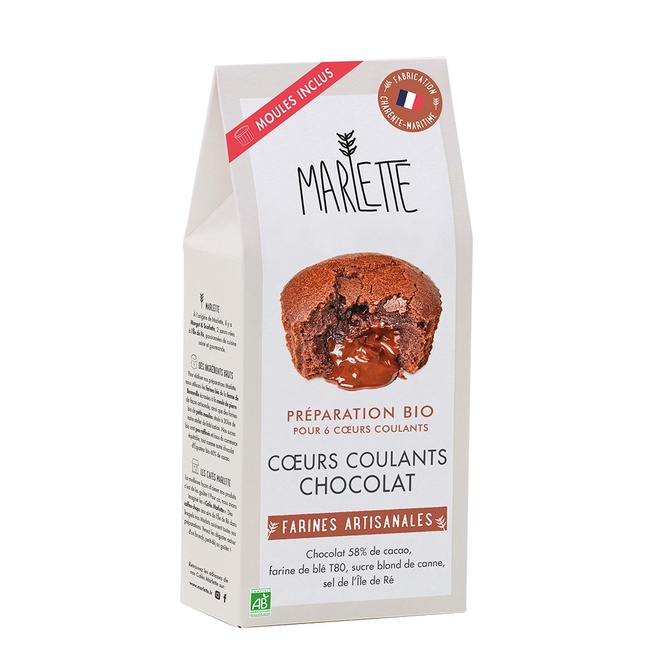 ☆Bonjour Bio☆ 法國 Marlette 有機預拌粉 爆漿流沙巧克力蛋糕 熔岩巧克力60% 瑪芬蛋糕【可素食】