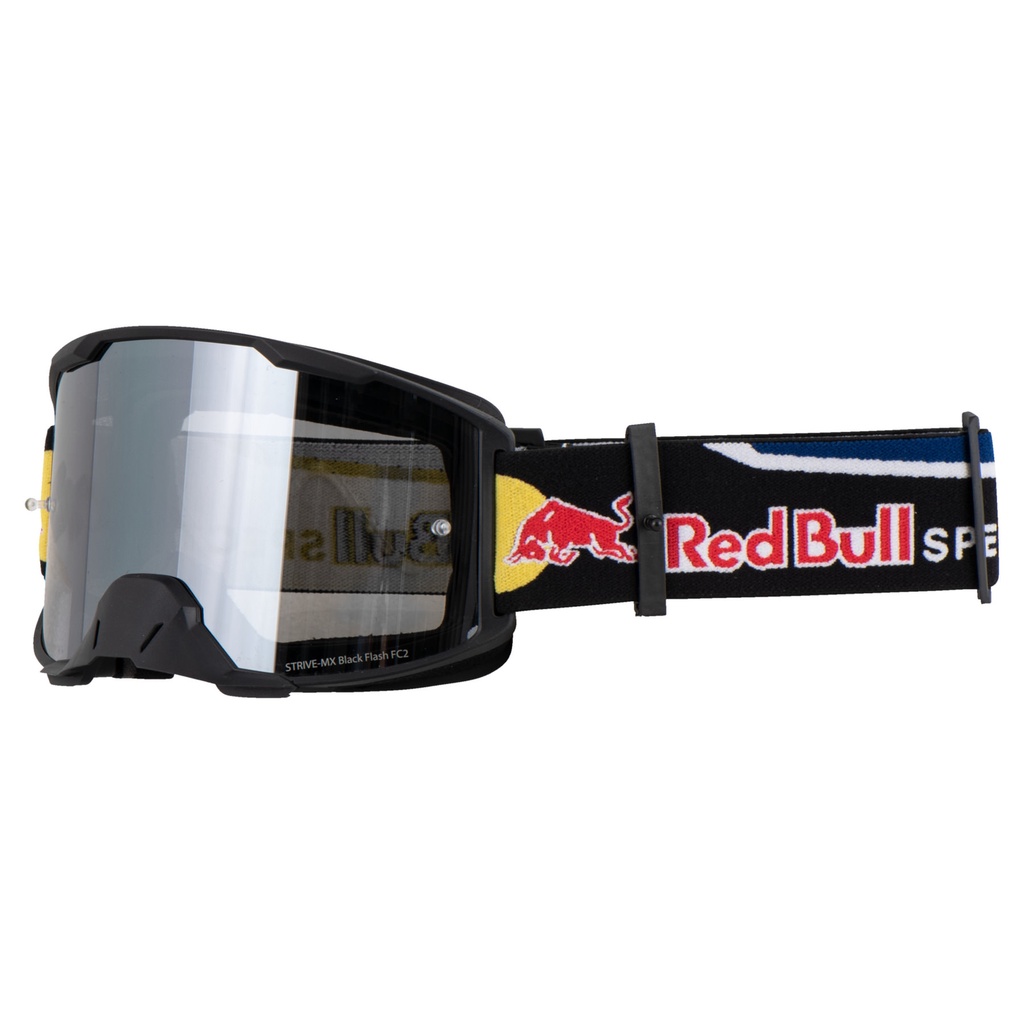 【德國Louis】Red Bull 越野摩托車護目鏡 消光黑鏡框銀色鏡片紅牛車隊防霧越野車滑胎車頭帶眼鏡20016839