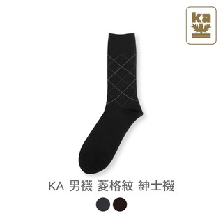 【W 襪品】男襪 菱格紋 紳士襪