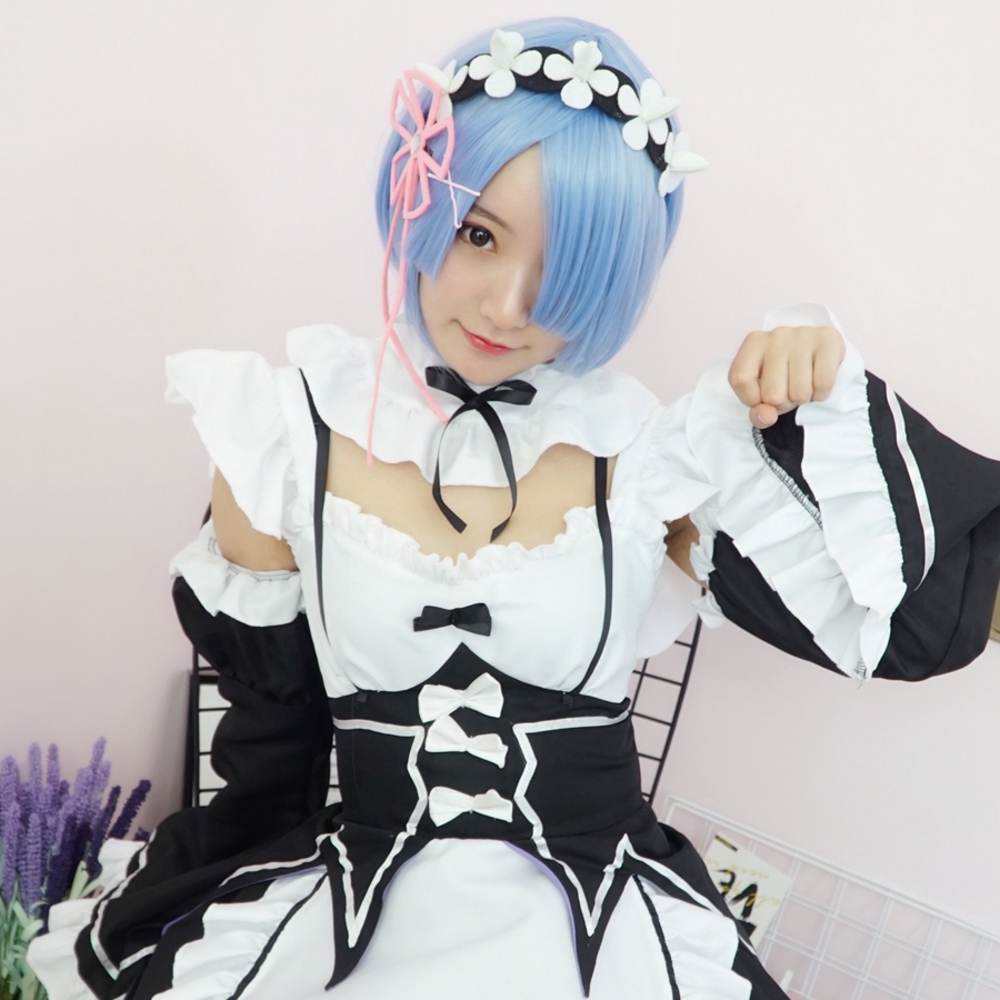 女仆裝蕾姆cos服動漫拉姆雷姆女從零開始的異世界生活cosplay服裝萬聖節服裝年會服裝 蝦皮購物