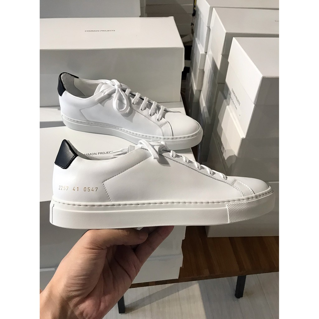 現貨【COMMON PROJECTS】2022秋冬 RETRO LOW皮革休閒鞋 小白鞋 後跟黑尾