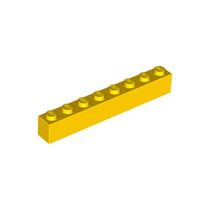 [樂磚庫] LEGO 3008 磚 基本型 黃色 1x8 300824