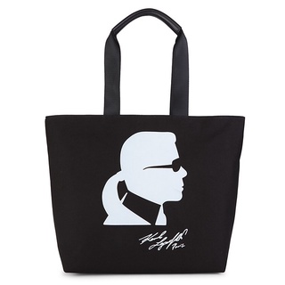 KARL LAGERFELD 老佛爺 帆布托特包 肩揹包 購物包 手提包 K56033 卡爾黑色(現貨)