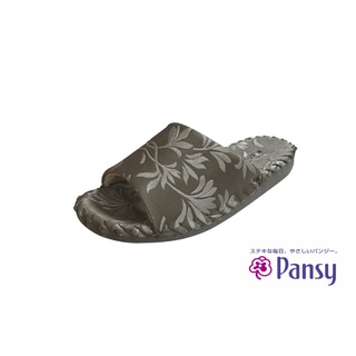 【PANSY】灰底繡葉女室內拖鞋 2026 灰