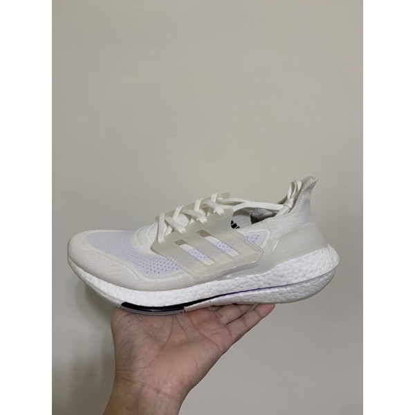  ADIDAS ULTRABOOST 21 白 BOOST 編織 慢跑鞋 男鞋 FY0836