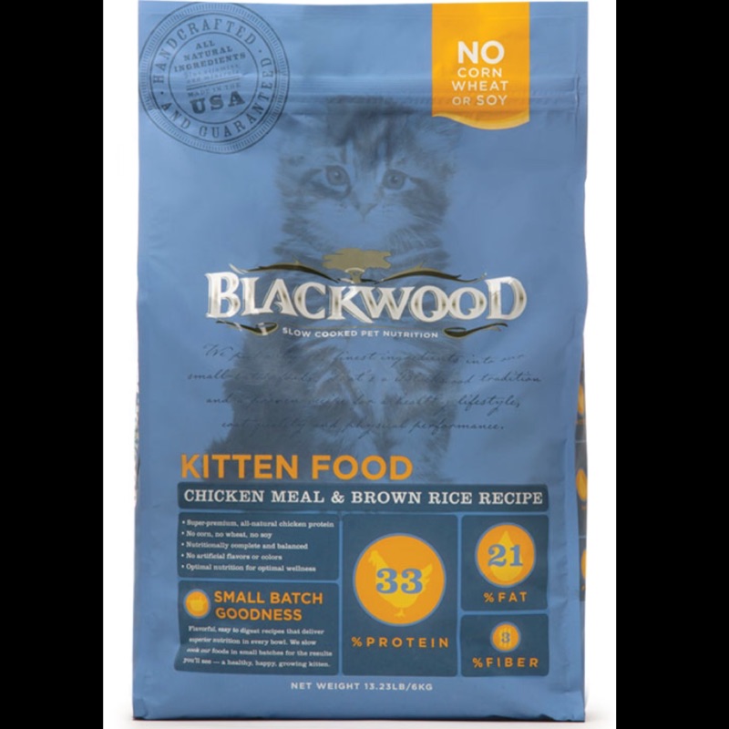  柏萊富 Blackwood 特調幼貓成長 雞肉+糙米 1.82kg 6kg.