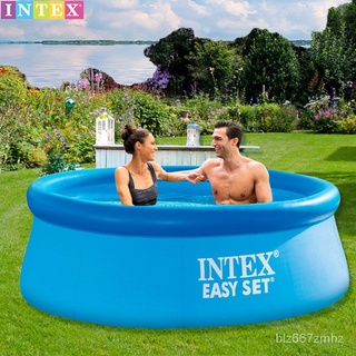 【❀大頭華❤推薦】【現貨】INTEX兒童圓形充氣遊泳池加厚傢用成人大型傢庭戶外折疊水池室外