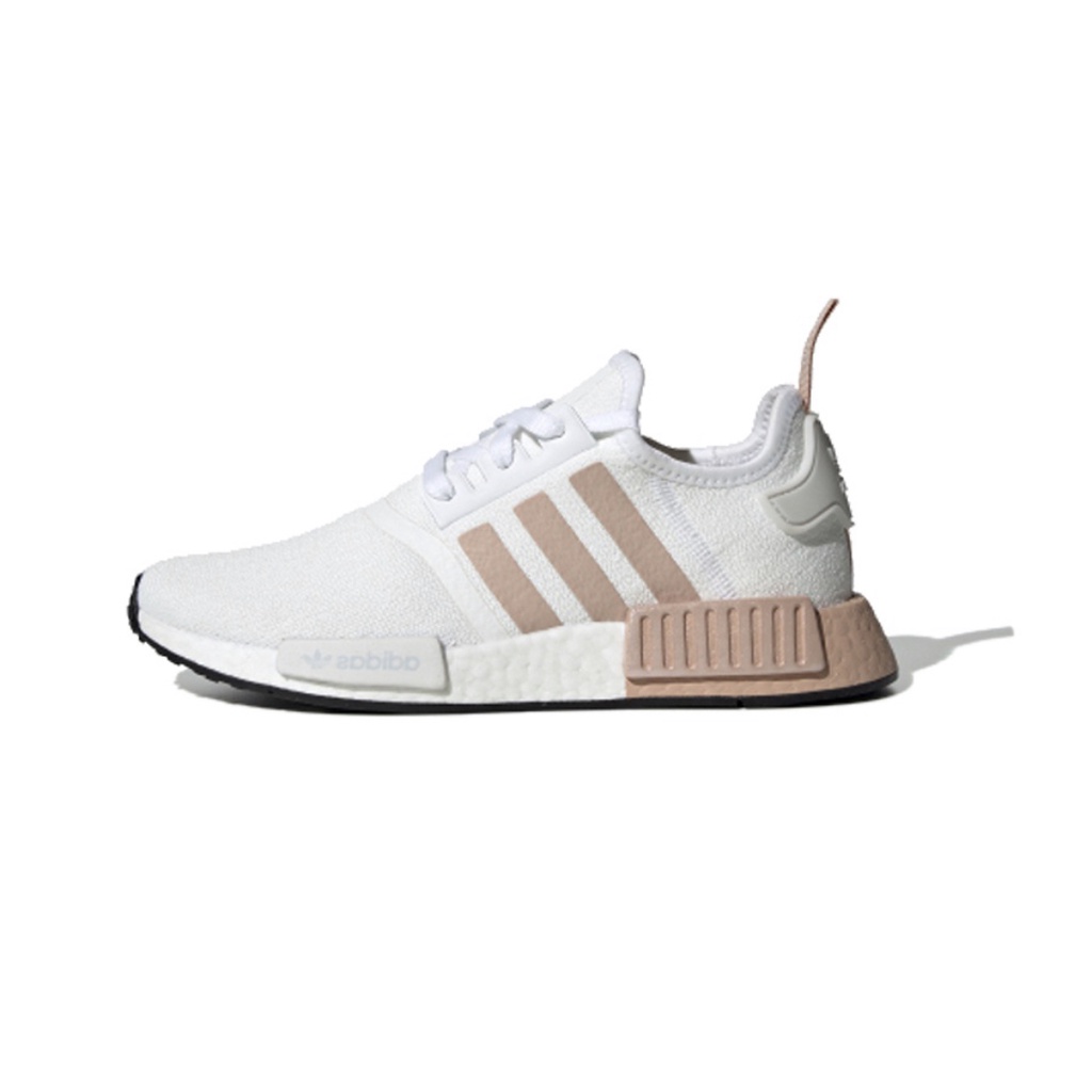  100%公司貨 Adidas NMD R1 白粉 百搭 卡其 燕麥 奶茶色 Boost 白 FV2475 女