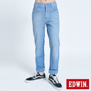 EDWIN 加大碼迦績EJ3透氣中直筒牛仔褲(重漂藍)-男款