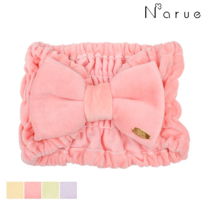 CO❤️JPY🇯🇵現貨 正品 日本居家品牌 Narue 蝴蝶結 髮帶 坐月子 洗澡洗臉卸妝  粉色絨布