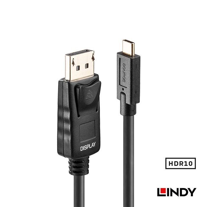LINDY 林帝 主動式USB3.1 TYPE-C TO DP1.2 HDR轉接線 5M (43305)
