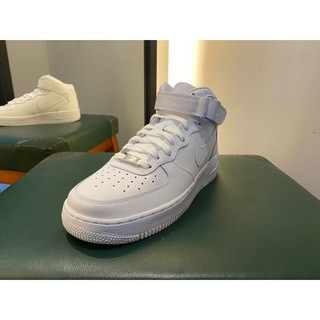 NIKE AIR FORCE 1 MID ′07 男 全白 高筒 皮革 經典 休閒鞋 穿搭 運動 315123-111