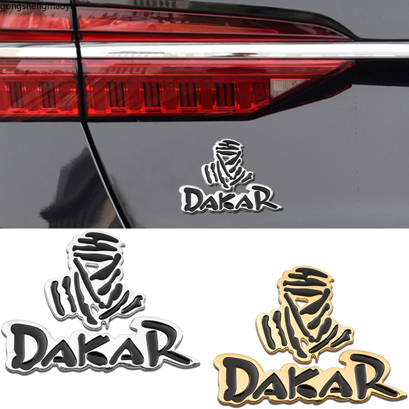 汽車造型 3D 金屬 DAKAR 標誌貼紙和貼花適用於拉力賽越野 SUV 4x4 汽車後備箱車身標誌徽章貼紙