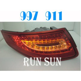 ●○RUN SUN 車燈,車材○● 全新保時捷06 07 08 09 10 997 911 LED晶鑽紅白 尾燈 方向燈