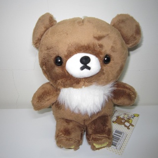 正版Rilakkuma~茶小熊坐姿絨毛娃娃~拉拉熊/懶懶熊新角色---含耳朶約17公分[可愛娃娃]