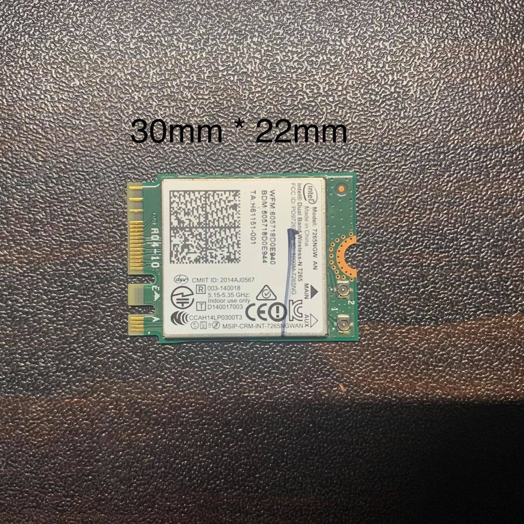 Intel AC 7265 M.2 無線網卡 WiFi 5 雙頻 867Mbps 藍芽4.2 可Win7 筆電