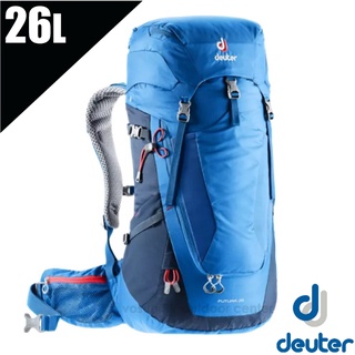 【德國 Deuter】Futura 26L 輕量網架式透氣背包(附原廠防水背包套) 3400318 藍