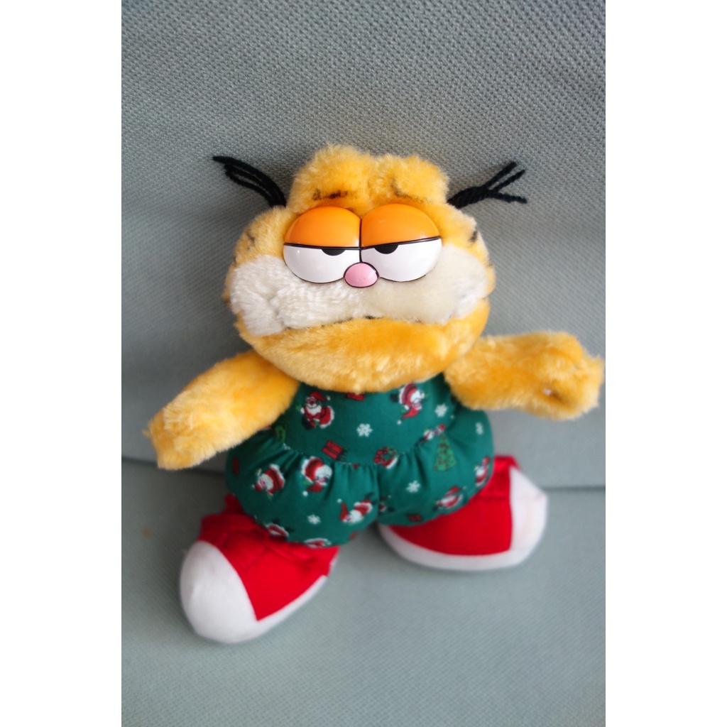 Garfield 加菲貓 娃娃 玩偶 收藏 綠衣紅鞋