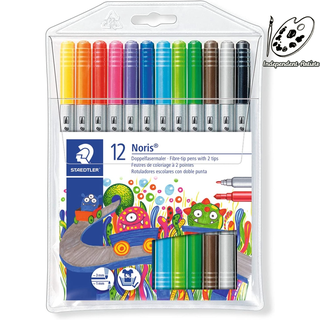 德國施德樓 STAEDTLER Noris 雙頭水易洗彩色筆12色組 / MS320 NWP12