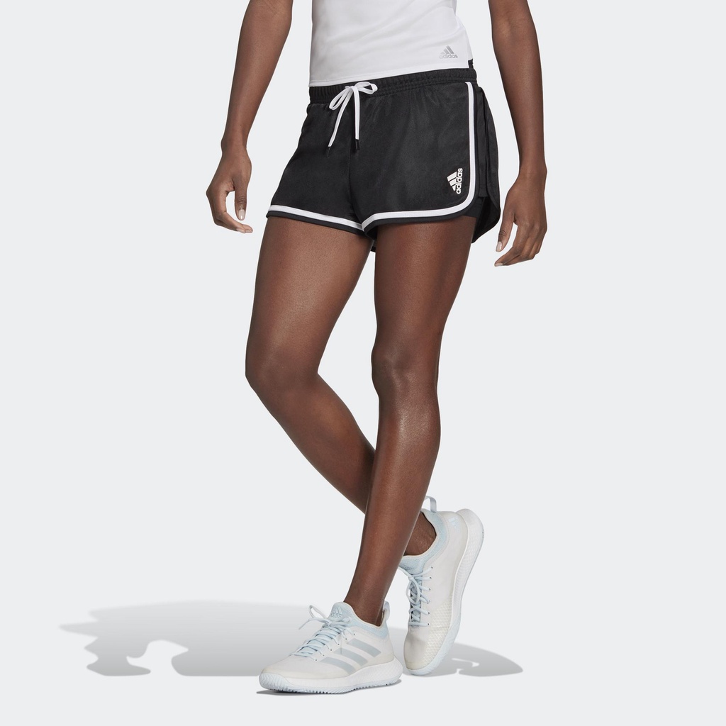 ADIDAS CLUB SHORT 女網球褲 運動短褲 內搭緊身褲 二合一短褲 吸濕排汗 GL5461 黑白 出清特價