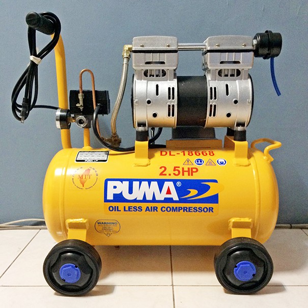 PUMA 2.5HP 24L DL-18668 雙氣缸無油式靜音空壓機（保固一年）