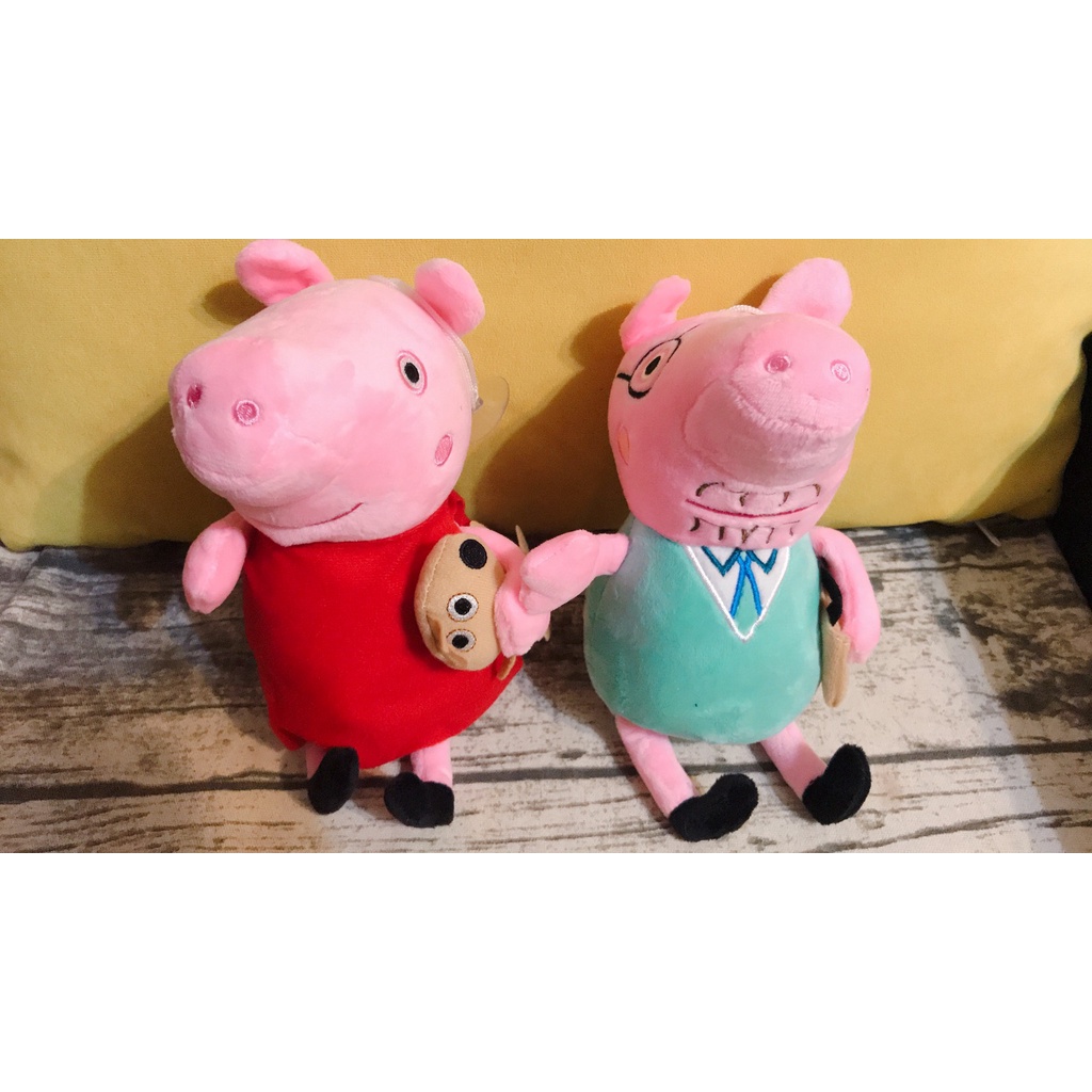 全新兩隻合購$149 佩佩豬娃娃 正版授權 粉紅豬小妹 6吋  佩佩豬  Peppa Pig 粉紅豬小妹 佩琪 生日禮物